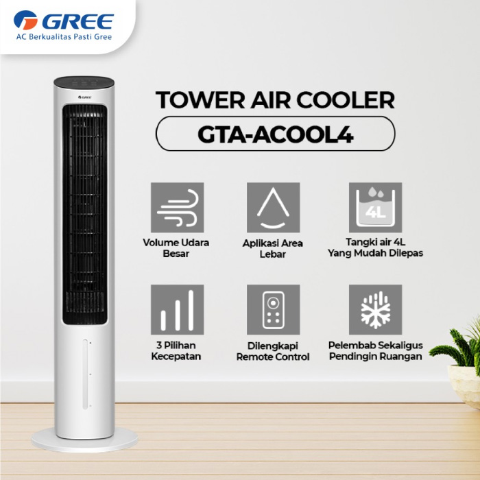 Gree Air Cooler Tower Fan 4 Liter - GTA-ACOOL4